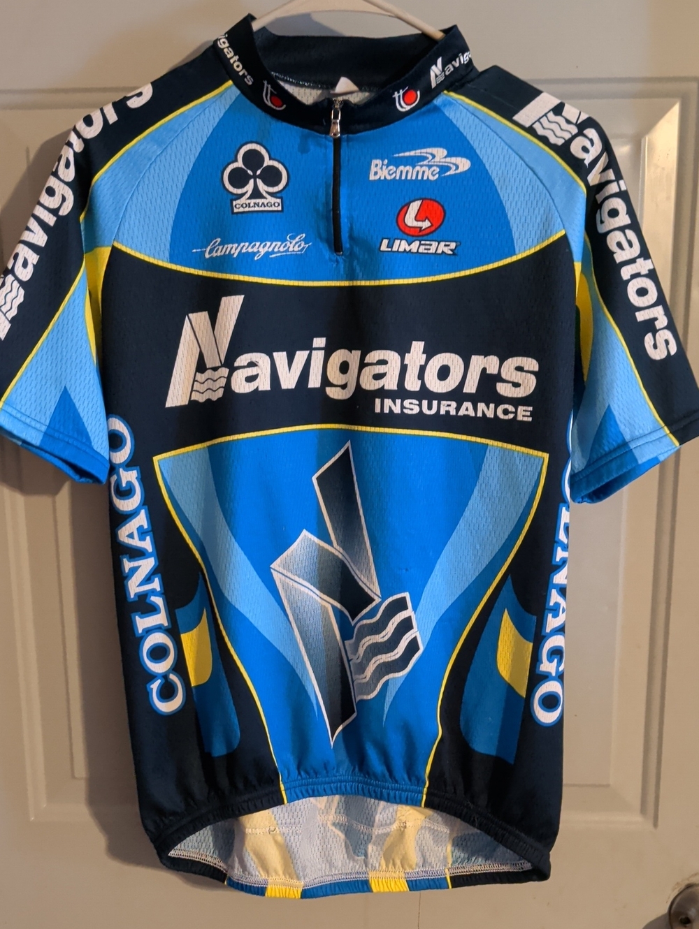 Navigators Insurance Blue Cycling Jersey - Team Logo